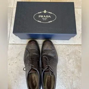 Double toe brogues by Prada Prada Blue Double Platform Brogues Prada main image 2